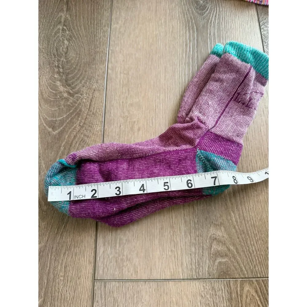 L.L.Bean NoZone Hiking Crew Socks - Insect Repellent Purple Teal